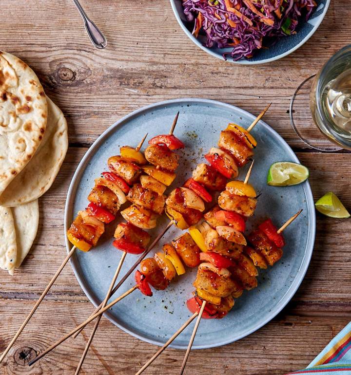 Sponsored BBQ pepper and Little Willies Sausage skewers Sainsbury`s